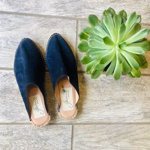 Navy Gairno Mule Espadrilles